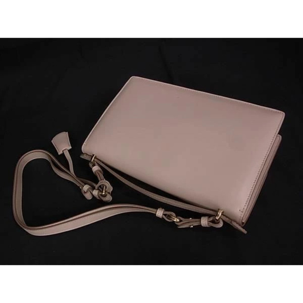 Salvatore Ferragamo Gancini Leather 2way Shoulder Bag Beige - Picture 5 of 7